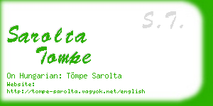 sarolta tompe business card